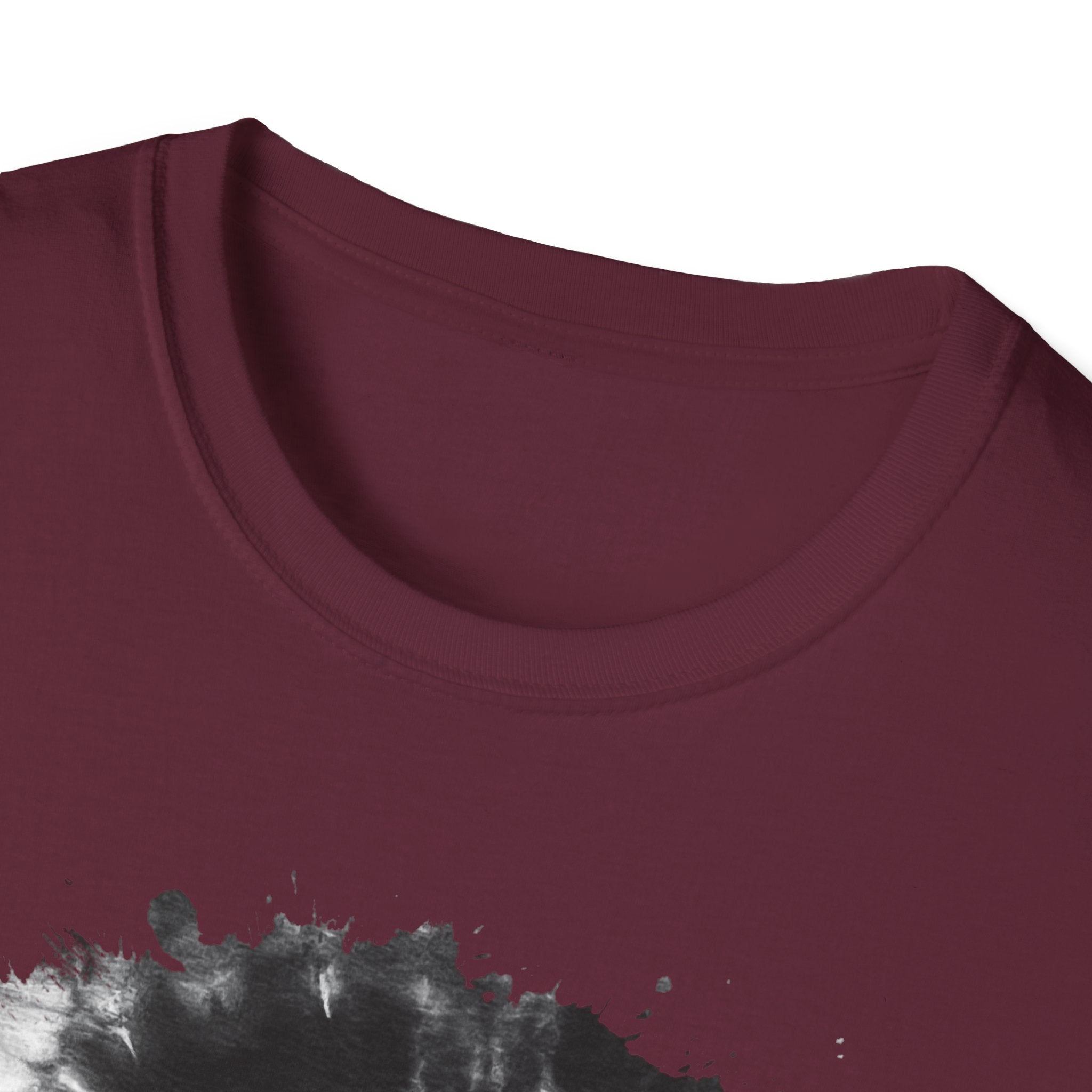 ABYSS: "Down the rabbit hole" vibe, Tie-Dye monochrome Swirl, Unisex Softstyle T-Shirt | Colorful Summer Shirt | Perfect for Festivals, Casual Outings, Gifting, Holidays