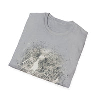 GRAVITY:  Gritty, edgy, Monochrome Tie-Dye Unisex T-Shirt, Casual Everyday Wear, Gift for Friends, Trendy Summer Fashion, Unique Art Apparel