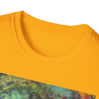 WHIPLASH: Edgy, colorful,  Spiral Unisex Softstyle T-Shirt, Tie-Dye Tee, Casual Wear, Festival Clothing, Summer Vibes, Unique Gift Idea