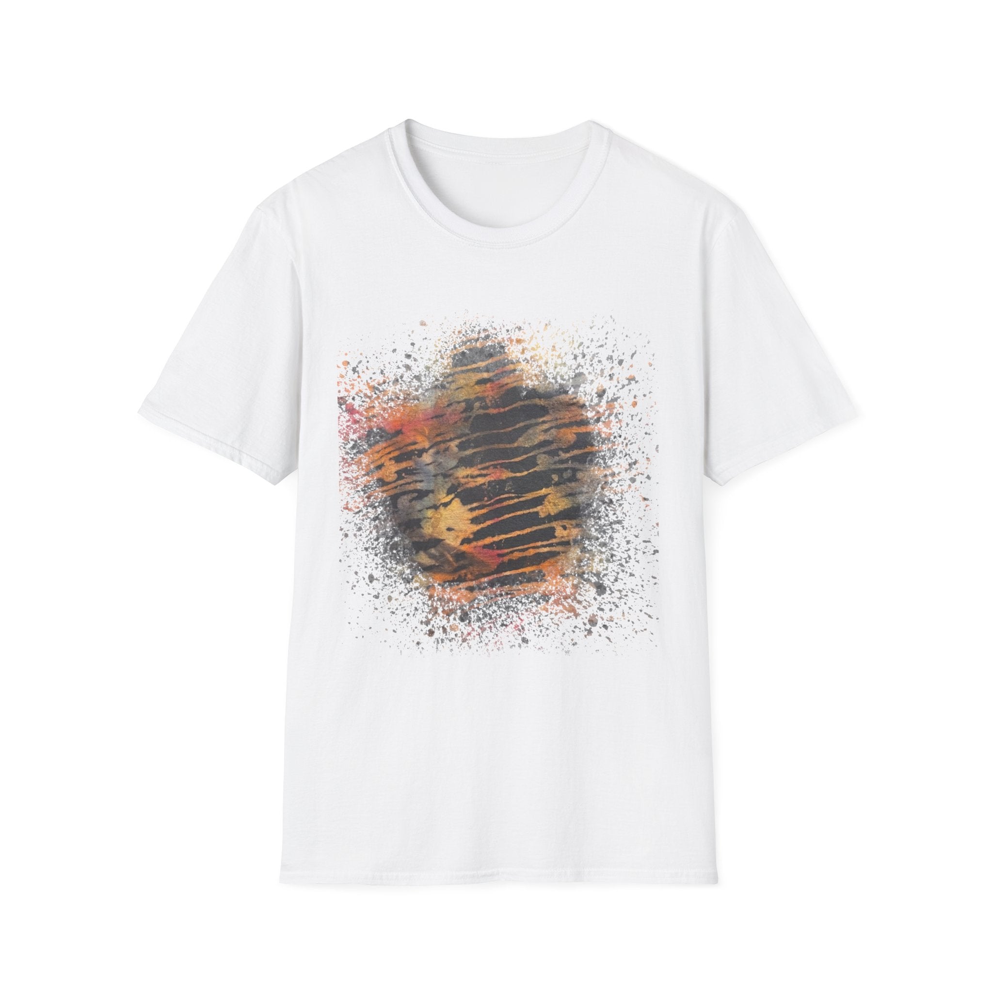 MIDNIGHT SUN: Galaxy, spray style, Abstract Art Unisex T-Shirt – Trendy Graphic Tee for Casual Wear, Unique Gift for Art Lovers, Summer Fashion, Street Style