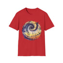 Mocha Spider Dance 2:  Spiral Tie-Dye Unisex T-Shirt, Boho Style Tee, Casual Comfort Shirt, Gift for Nature Lovers, Summer Vibes Apparel