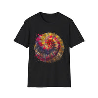 Desert Rose 2:  Vibrant Tie-Dye T-Shirt, Unisex Softstyle Tee, Boho Chic Shirt, Casual Wear, Perfect for Summer Festivals, Gift for Friends