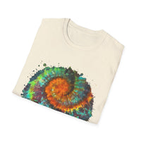 Whiplash 2:  Vibrant Spiral Tie-Dye Unisex T-Shirt, Soft Tee, Colorful Casual Tee, Summer Style shirt, Eco-friendly Gift, Festival Wear