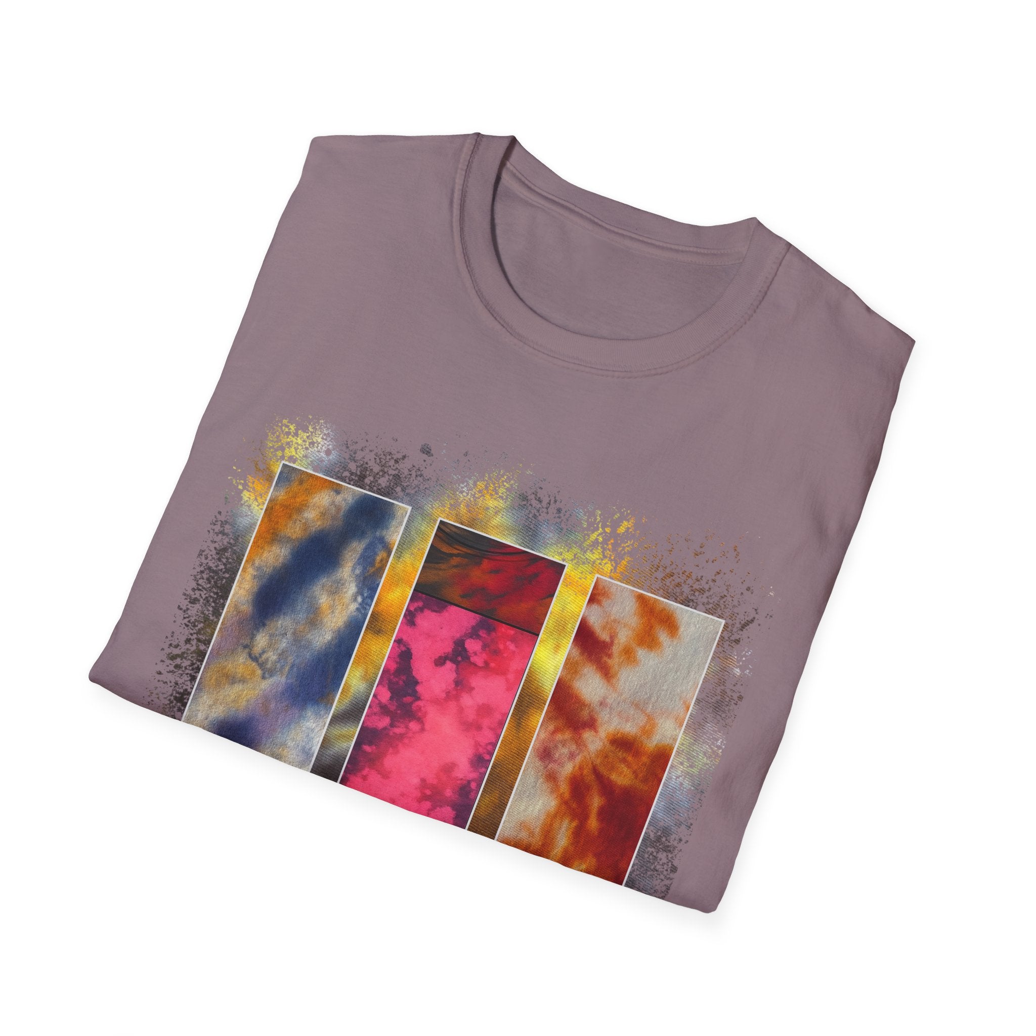 RUBICON:  Chic Vibrant Abstract Art Unisex Softstyle T-Shirt - Casual Wear, Art Lover Gift, Everyday Fashion, Unique Graphic Tee