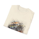 Asteroid Menace 2:  Artistic Abstract Unisex Softstyle T-Shirt | Trendy Graphic Tee, Casual Wear, Unique Fashion Gift, Art Lover Apparel, Everyday Comfort