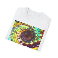 GIDEON: Vibrant swirl Tie-Dye T-Shirt for Festivals, Casual Wear, Spiritual Retreats, Gifts for Friends, Summer Style Essentials
