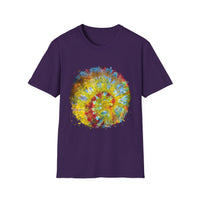 Habanero Helix 2:  Vibrant Tie-Dye Unisex T-Shirt, Retro Graphic Tee, Casual Wear, Unique Gift, Festival Fashion, Summer Apparel