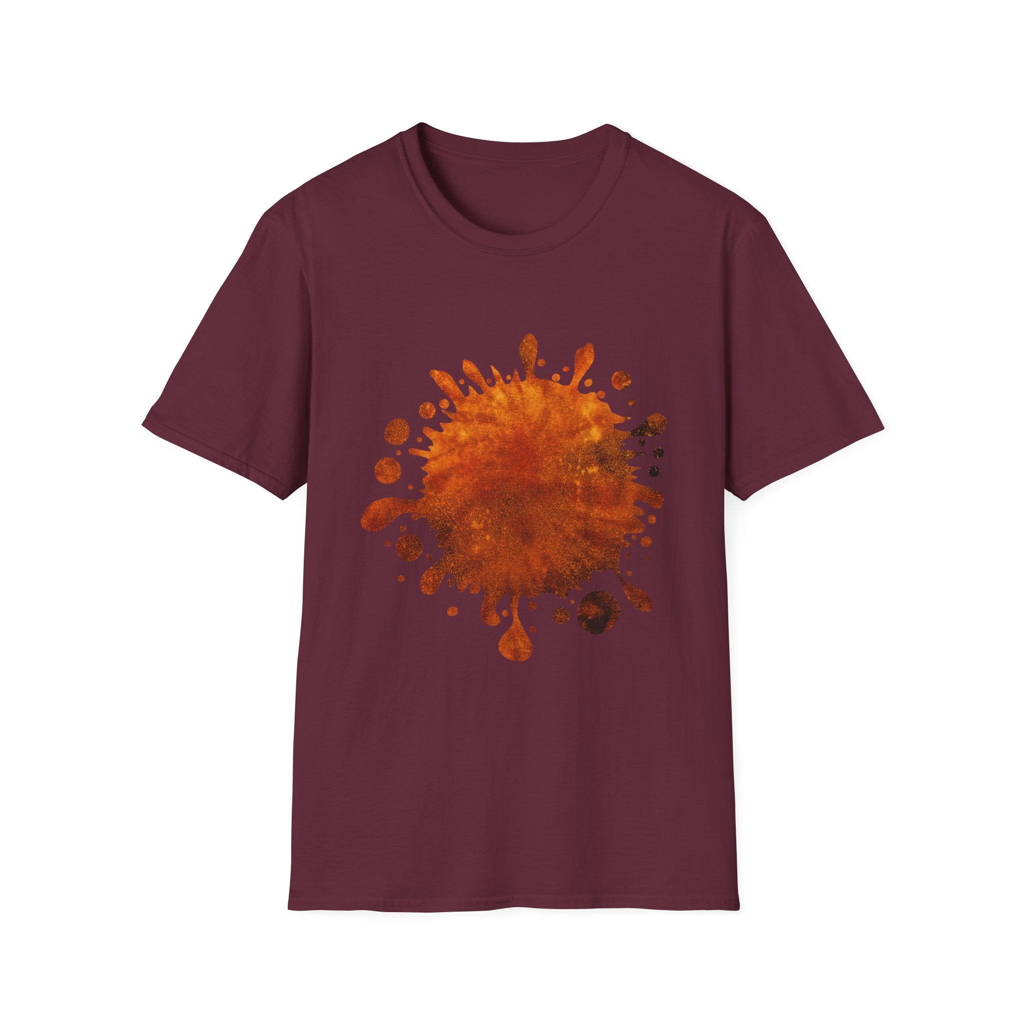 QUASAR:  Galaxy style yet with earthy color splatter, Artistic Splatter T-Shirt - Casual Wear, Graphic Tee, Unique Gift, Art Lover Apparel, Summer & Festival Fashion