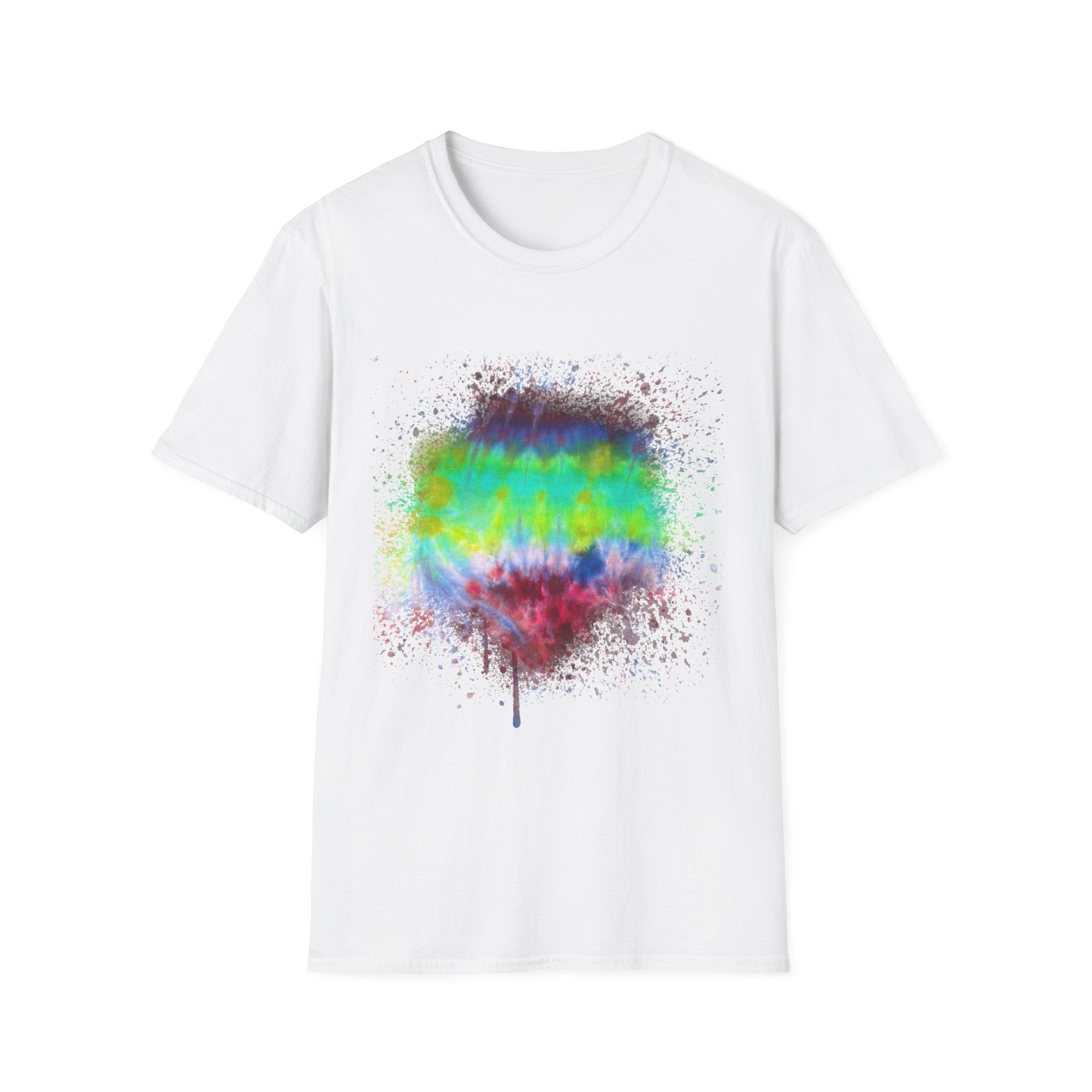 Sidewinder Showdown 2:  Vibrant Artistic Drip T-Shirt, Colorful Graphic Tee, Unisex Rainbow Shirt, Casual Wear, Gift for Art Lovers, Summer Fashion
