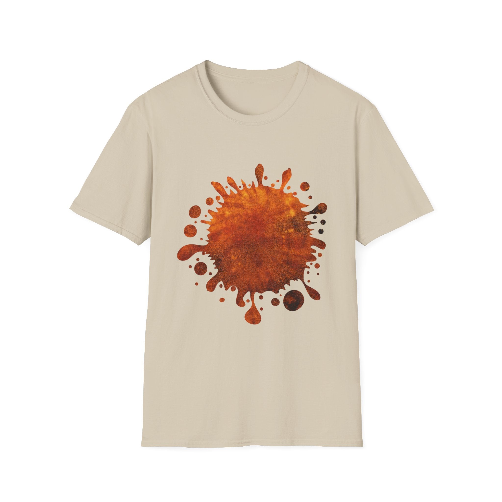 QUASAR:  Galaxy style yet with earthy color splatter, Artistic Splatter T-Shirt - Casual Wear, Graphic Tee, Unique Gift, Art Lover Apparel, Summer & Festival Fashion