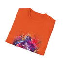 Fifth Dimension 2:  Cool Splash Art Unisex Softstyle T-Shirt, Colorful Tee, Casual Wear, Birthday Gift, Art Lover Shirt, Graphic Tee