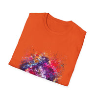 Fifth Dimension 2:  Cool Splash Art Unisex Softstyle T-Shirt, Colorful Tee, Casual Wear, Birthday Gift, Art Lover Shirt, Graphic Tee