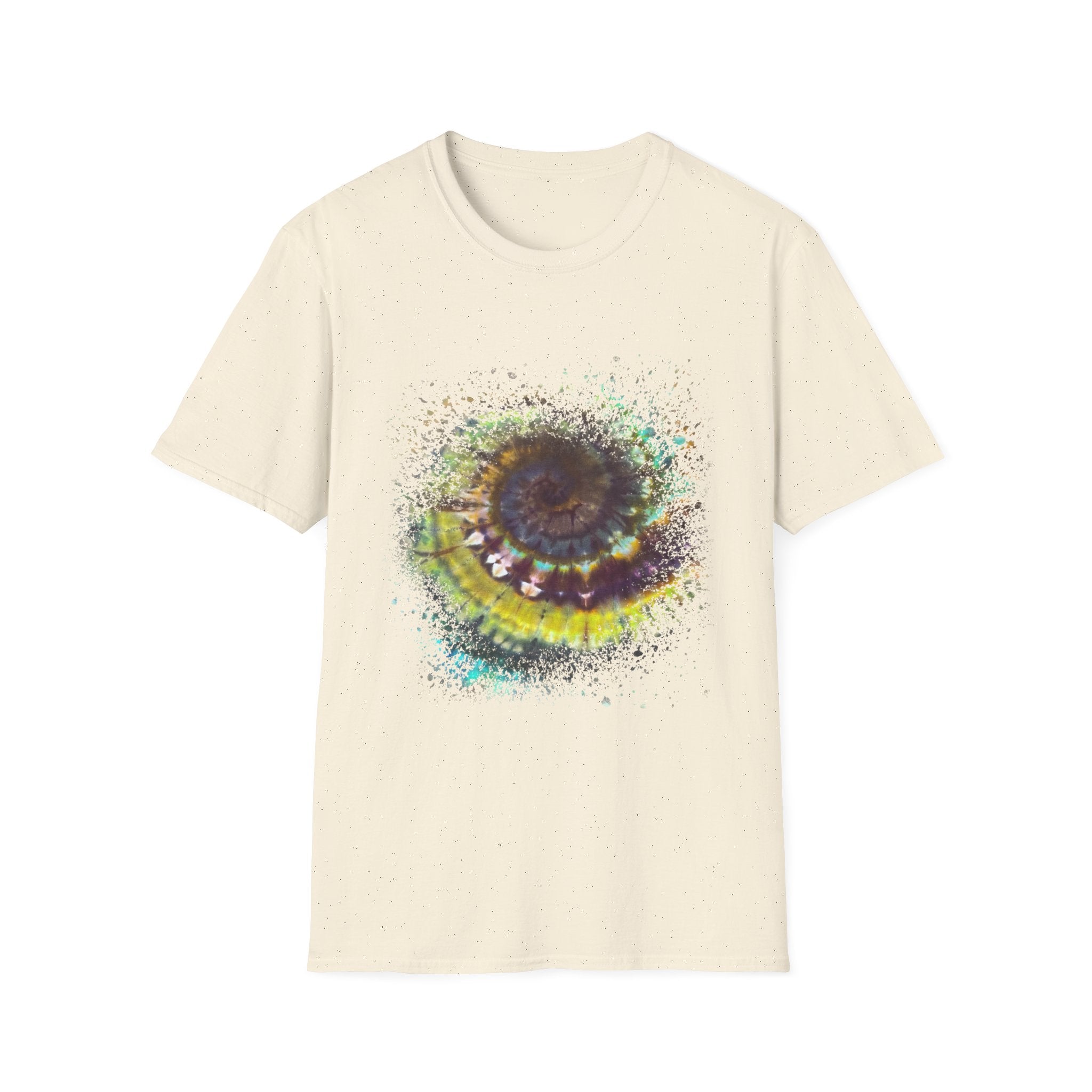 Temptation 2:  Colorful Spiral Art Unisex Softstyle T-Shirt, Casual Wear, Gift for Art Lovers, Eco-Friendly Tee, Summer Fashion