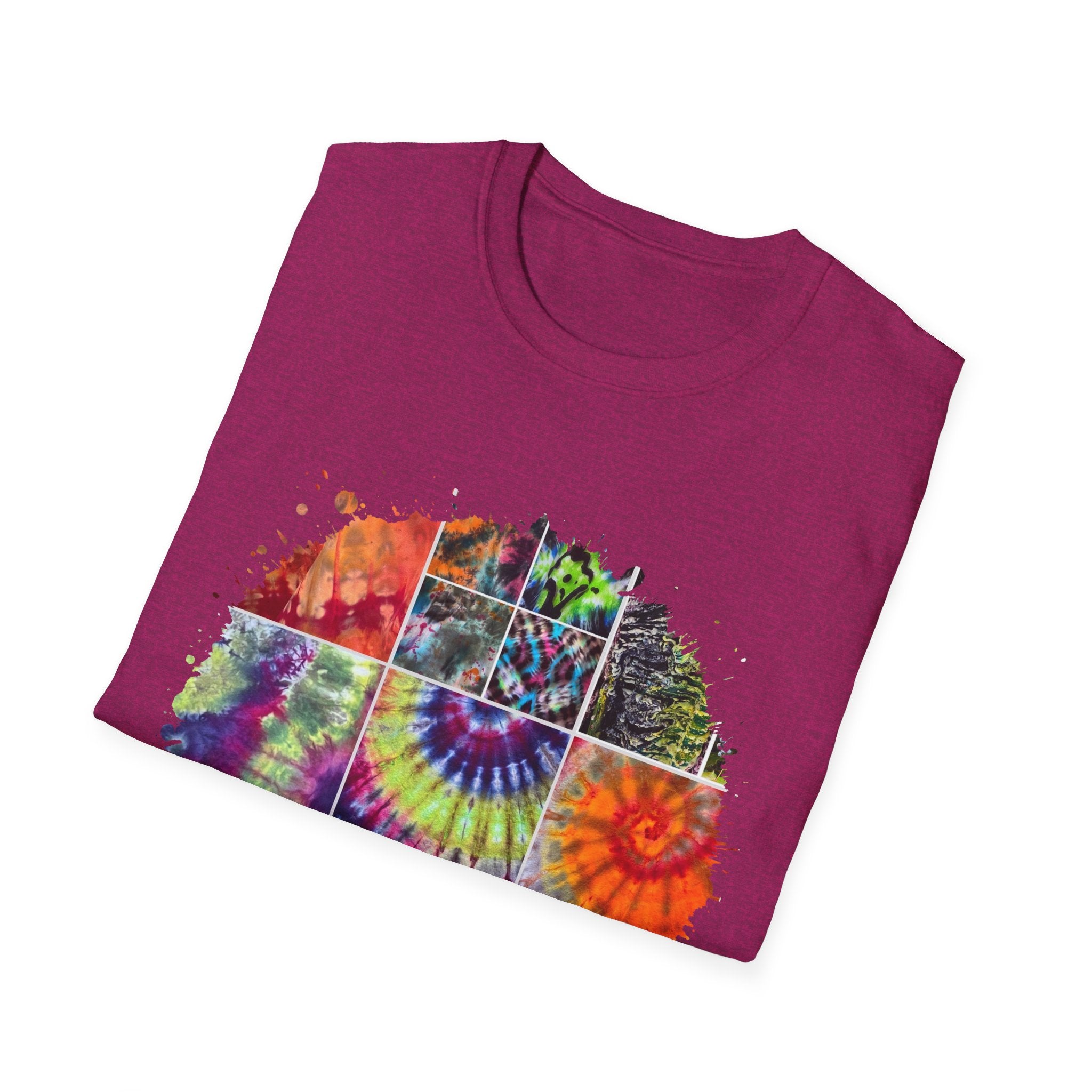 Resilience 2:  Vibrant Tie-Dye Unisex Softstyle T-Shirt, Bohemian Tee, Summer Apparel, Festival Wear, Gift for Him or Her