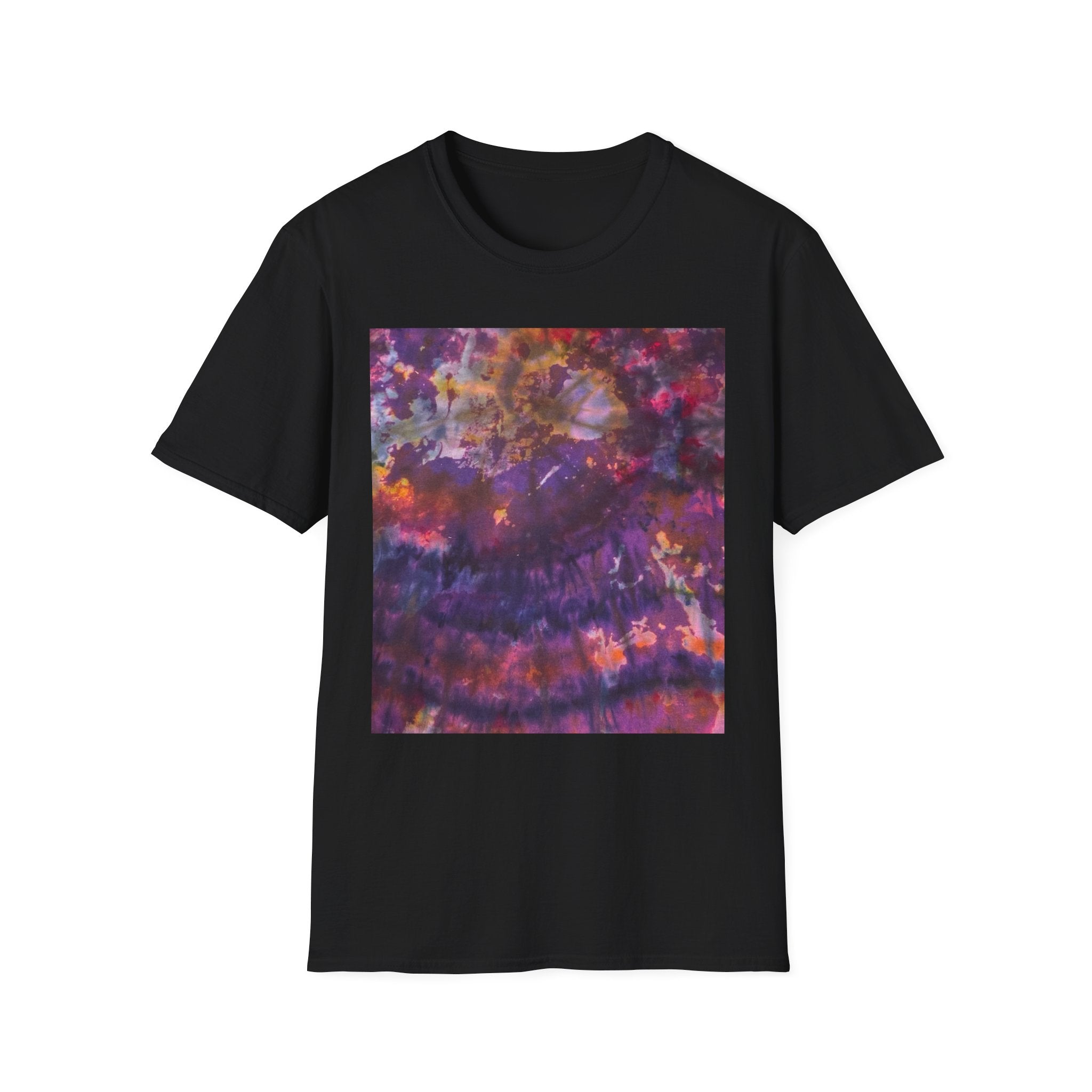 FANTASIA:  Fantasy inspired Splat style, Tie-Dye Unisex Softstyle T-Shirt | Perfect for Summer Festivals, Casual Outings, Gifts, and Relaxation