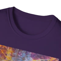 RASPBERRY SORBET:  Splat style, Galactic Vibe Unisex Softstyle T-Shirt | Space Art Tee, Cosmic Shirt, Gift for Astronomers, Unique Spacewear, Casual Wear