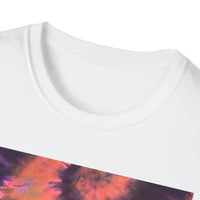 INDIGO ODYSSEY:  Half Swirl tie dye, Colorful Tie-Dye Unisex Softstyle T-Shirt, Summer Vibes Tee, Festival Apparel, Gift for Him/Her, Casual Wear, Retro Style