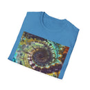 TEMPTATION: Mystical Vibrant Tie-Dye T-Shirt, Unisex Softstyle Tee, Boho Festival Wear, Summer Vibe Shirt, Eco-Friendly Apparel, Gift for Him or Her