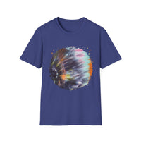 Bravado 2:  Colorful Tie-Dye Unisex Softstyle T-Shirt with Abstract Design, Perfect for Festivals, Casual Outings, Relaxed Days, Summer Vibes, and Gifts