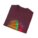 Mandarin Halo 2:  Colorful Splash Unisex Softstyle T-Shirt - Fun Graphic Tee for Summer, Festival Fashion, Casual Wear, Unique Gift Idea, Vibrant [...]
