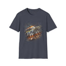 Asteroid Menace 2:  Artistic Abstract Unisex Softstyle T-Shirt | Trendy Graphic Tee, Casual Wear, Unique Fashion Gift, Art Lover Apparel, Everyday Comfort