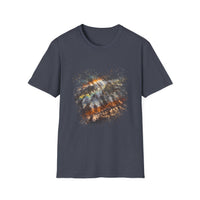 Asteroid Menace 2:  Artistic Abstract Unisex Softstyle T-Shirt | Trendy Graphic Tee, Casual Wear, Unique Fashion Gift, Art Lover Apparel, Everyday Comfort