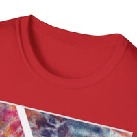 KALEIDOSCOPE: Earth inspired tie dye collage, Unisex Softstyle T-Shirt