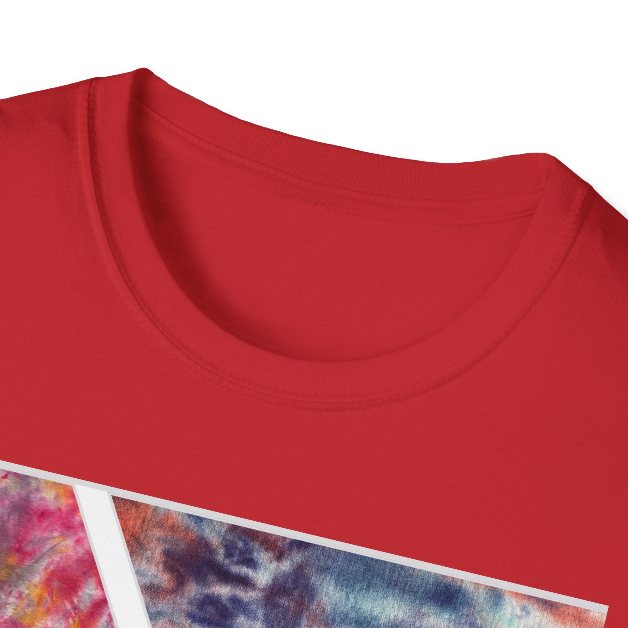 KALEIDOSCOPE: Earth inspired tie dye collage, Unisex Softstyle T-Shirt