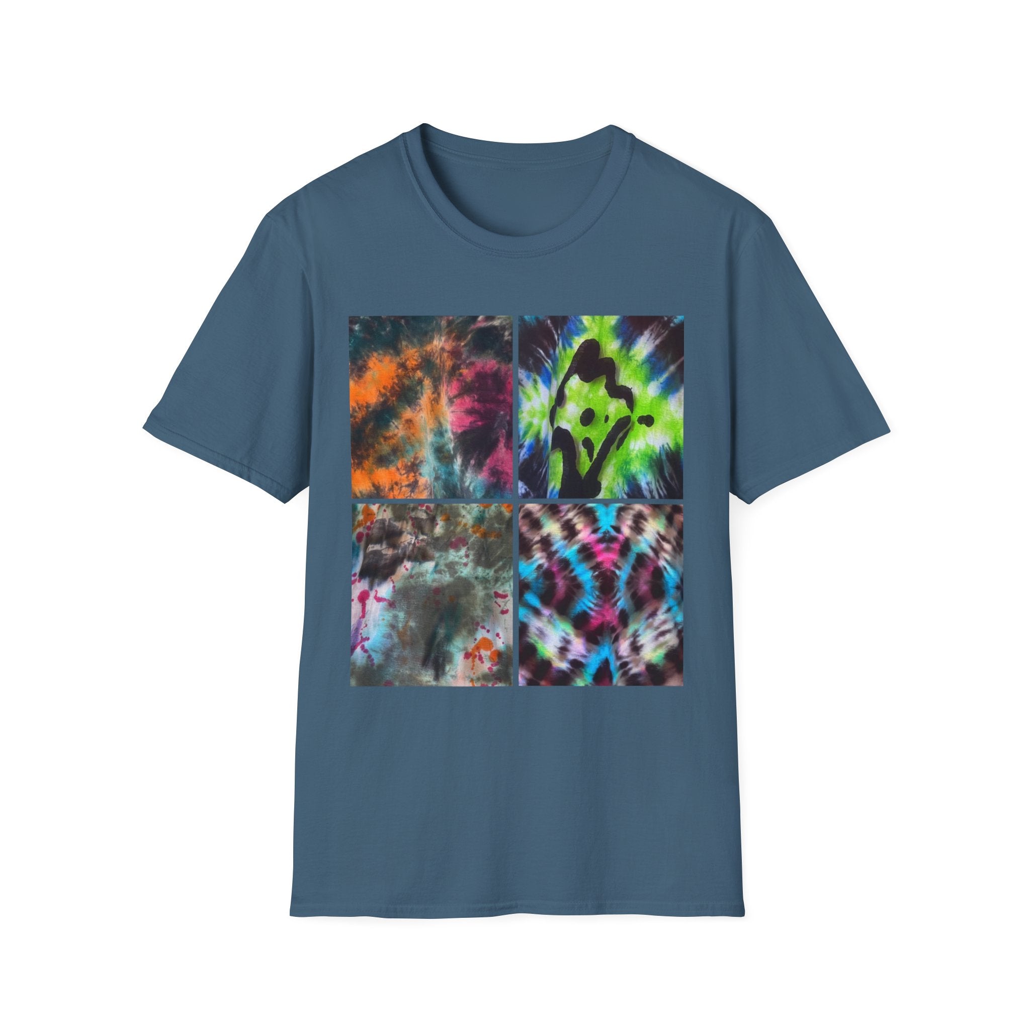 THE VICEROY: Unisex Tie-Dye collage T-Shirt, Vibrant Fashion Tee, Summer Wardrobe Essential, Festival Wear, Gift for Creative Souls, Casual Everyday Tee