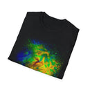 ANEMONE:  Cosmic, vibrant Tie-Dye Unisex Softstyle T-Shirt, Casual Wear, Summer Festival Shirt, Comfortable Everyday Tee, Gift for Friends