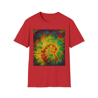 HABANERO HELIX: Rich, bright and Colorful Tie-Dye Unisex Softstyle T-Shirt, Retro Vibe Tee, Festival Outfits, Gift for Teens, Summer Essentials, Casual Wear