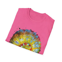 Habanero Helix 2:  Vibrant Tie-Dye Unisex T-Shirt, Retro Graphic Tee, Casual Wear, Unique Gift, Festival Fashion, Summer Apparel