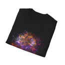 Fantasia 2:  Vibrant Splash Drip Art T-Shirt, Artistic Tee, Unisex Graphic Shirt, Trendy Casual Wear, Unique Gift for Art Lovers