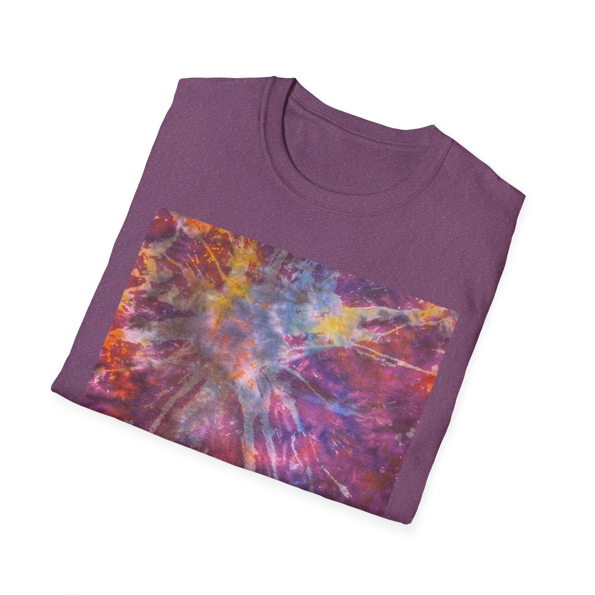 RASPBERRY SORBET:  Splat style, Galactic Vibe Unisex Softstyle T-Shirt | Space Art Tee, Cosmic Shirt, Gift for Astronomers, Unique Spacewear, Casual Wear