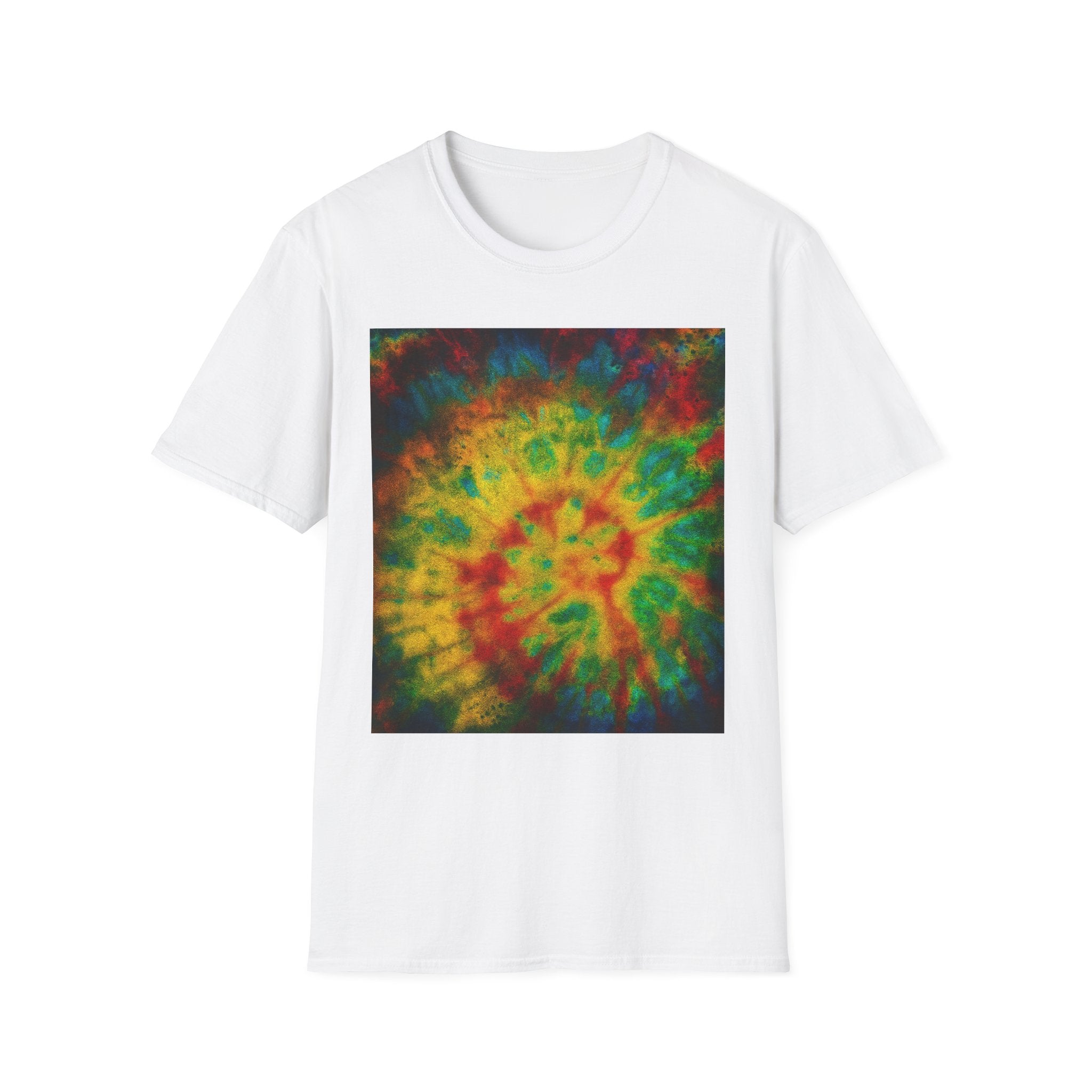 HABANERO HELIX: Rich, bright and Colorful Tie-Dye Unisex Softstyle T-Shirt, Retro Vibe Tee, Festival Outfits, Gift for Teens, Summer Essentials, Casual Wear