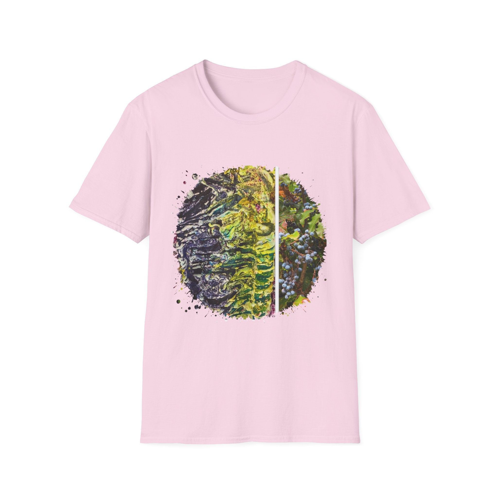 Blueberry Bliss 2:  Nature-Inspired Unisex Softstyle T-Shirt, Graphic Tee, Eco-Friendly Apparel, Earthy Vibe Shirt, Casual Wear, Nature Lover Gift