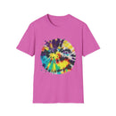 PARAGON 2: Splatter style, jubilee tie dye, Colorful Tie-Dye Unisex Softstyle T-Shirt, Boho Tee, Summer Fashion, Festival Wear, Casual Outfit, Gift Idea