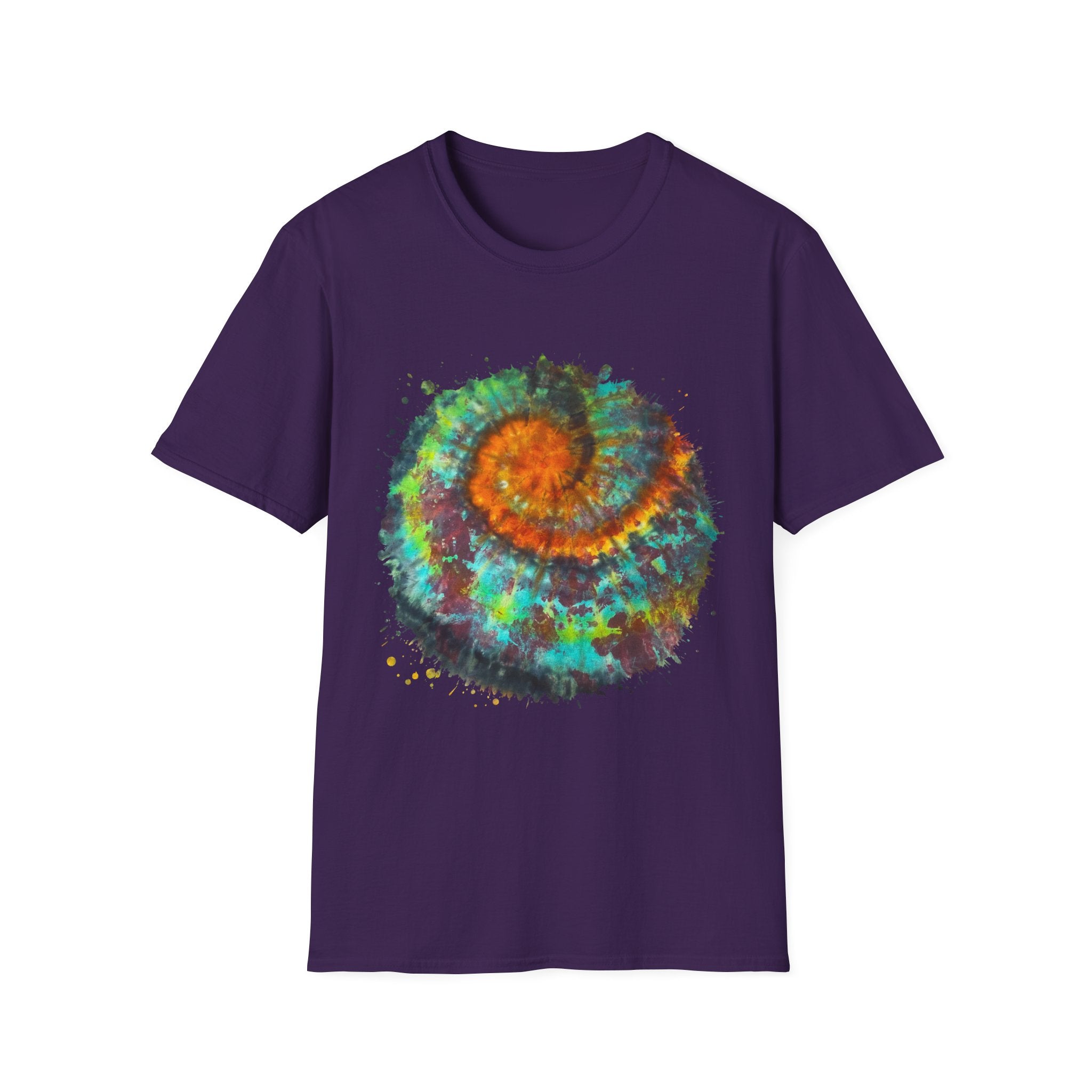 Whiplash 2:  Vibrant Spiral Tie-Dye Unisex T-Shirt, Soft Tee, Colorful Casual Tee, Summer Style shirt, Eco-friendly Gift, Festival Wear