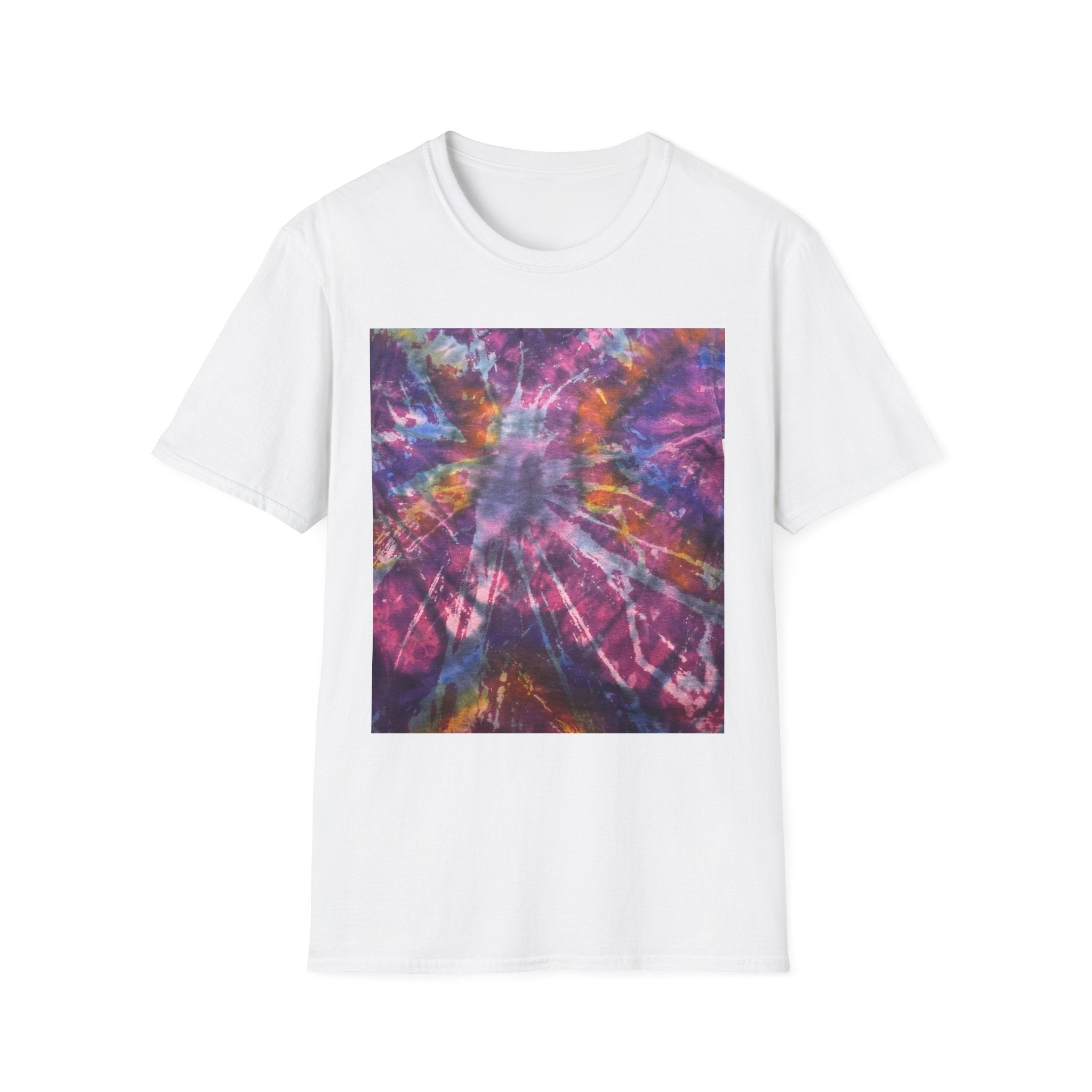 SQUID GAME: A cephalopod inspired, splat style Colorful Tie-Dye Unisex Softstyle T-Shirt, Vintage Vibe Tee, Summer Outfit, Festival Wear, Casual Gift, Boho Style