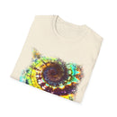 Gideon 2:  Vibrant Swirl Snowy Unisex Softstyle T-Shirt, Colorful Tie-Dye Tee, Trendy Casual Wear, Perfect Gift, Summer Vibes