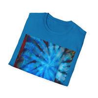 BLUE TIDE: Ocean inspired, Colorful swirl Tie-Dye Unisex T-Shirt - Boho-Chic Fashion, Summer Vibes, Gift for Him/Her, Festival Wear, Cozy Everyday Top