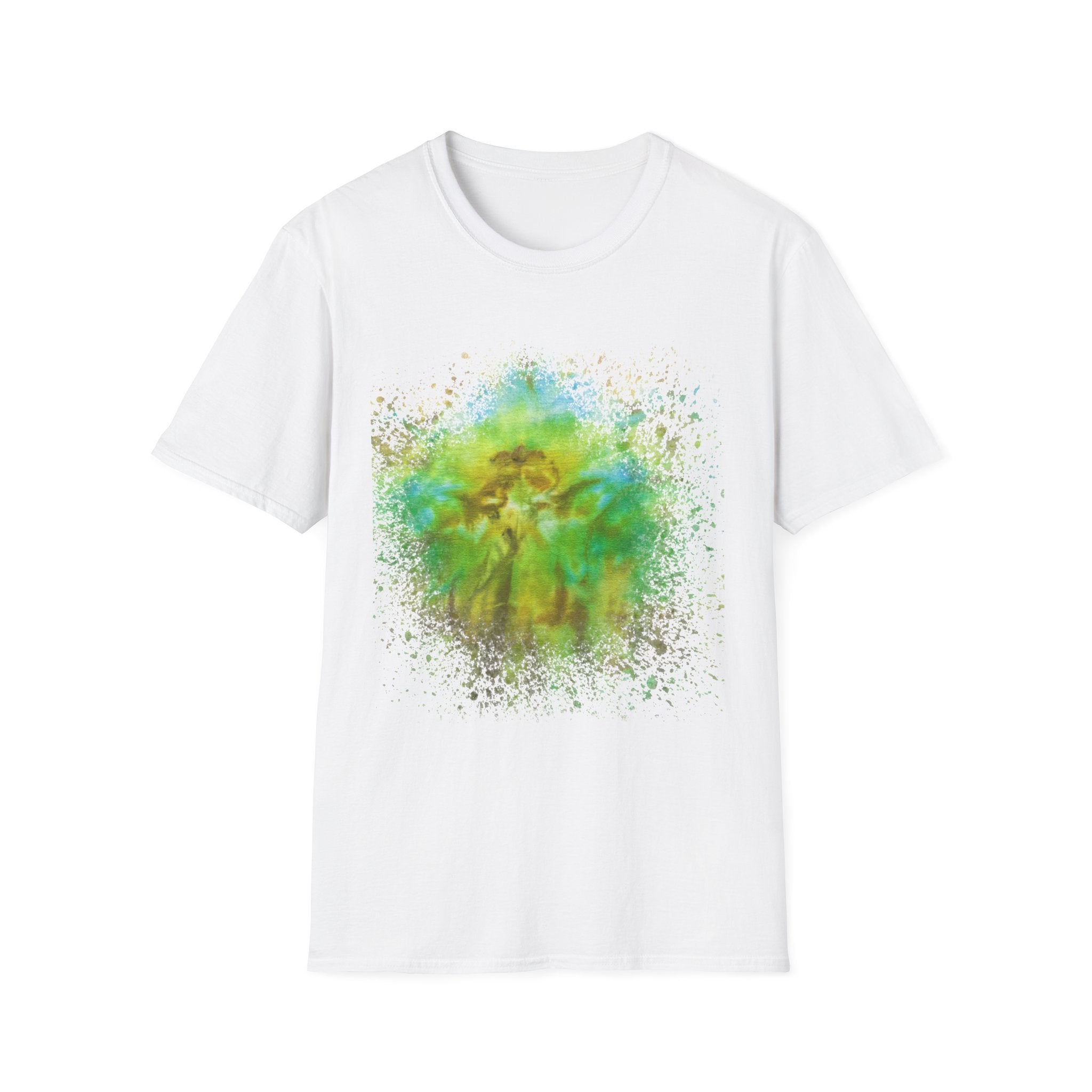 THE CONTRARIAN:  Deep sea vibe, Nature-Inspired Tie-Dye T-Shirt | Unisex Softstyle | Bohemian Vibe | Perfect for Festivals, Casual Wear, Eco-Friendly Living