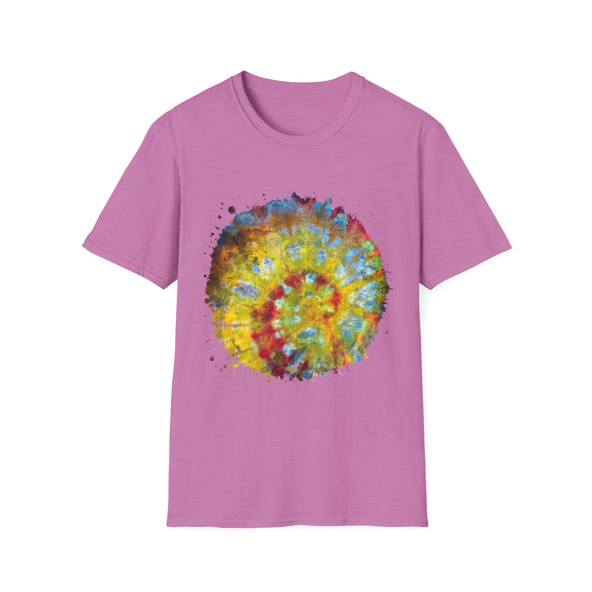 Habanero Helix 2:  Vibrant Tie-Dye Unisex T-Shirt, Retro Graphic Tee, Casual Wear, Unique Gift, Festival Fashion, Summer Apparel