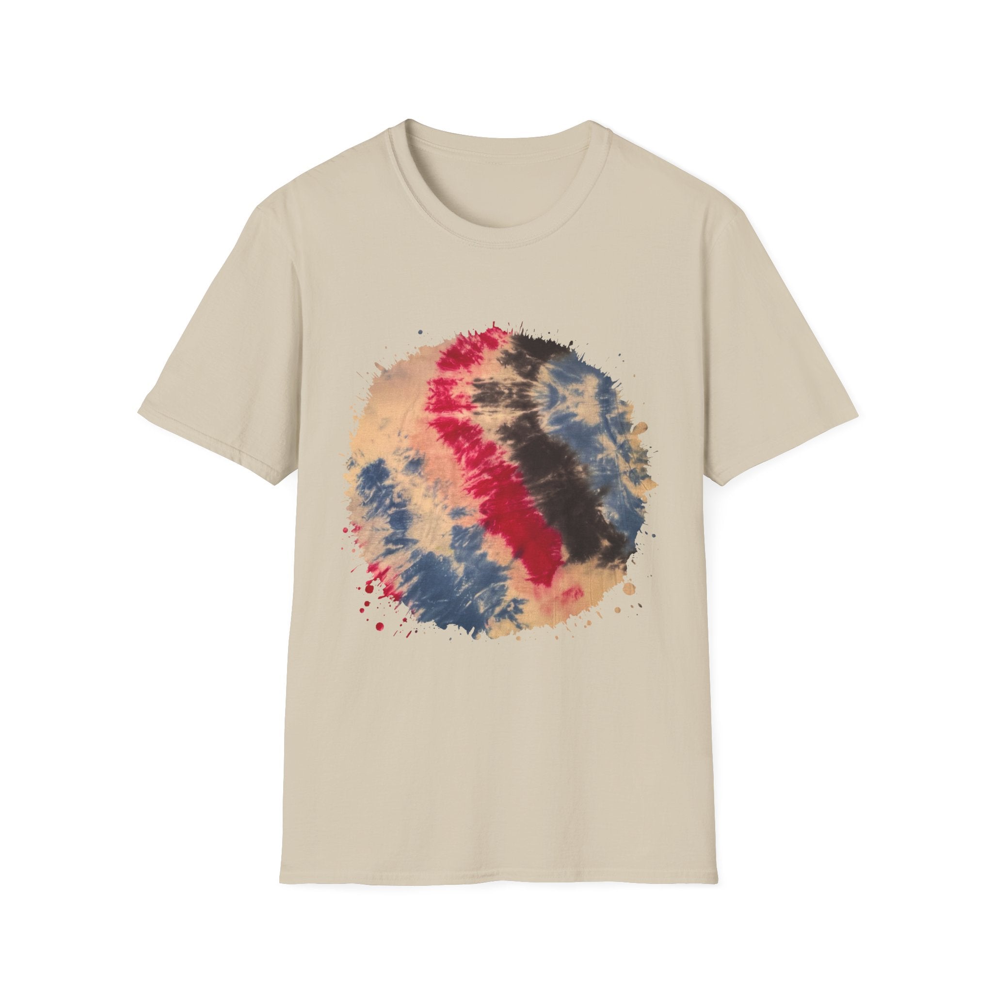 Boomerang Blaze 2:  Tie Dye Unisex Softstyle T-Shirt - Bohemian Vibes for Casual Wear, Summer Festivals, Gift Ideas, Eco-Friendly Fashion, Everyday Comfort