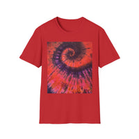 POWER BALL BLISS: Vibrant swirl Tie-Dye Unisex Softstyle T-Shirt, Summer Festival Tee, Bohemian Apparel, Gift for Friends, Unique Graphic Shirt
