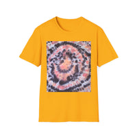 TANGERINE TIGER: Spotted swirl Colorful Tie-Dye Unisex Softstyle T-Shirt, Festival Wear, Casual Outfit, Gift for Her, Summer Vibes, Boho Style