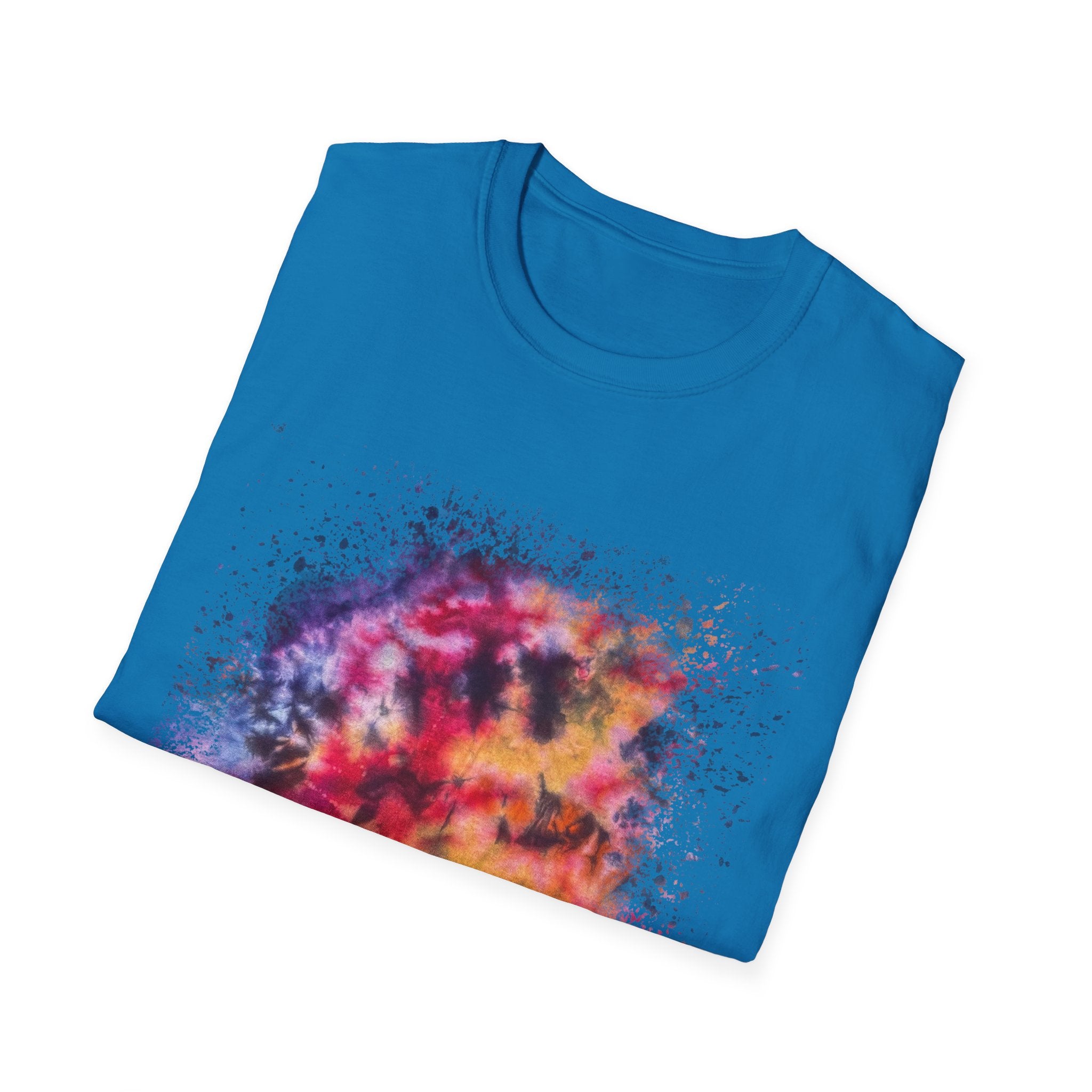 Serenade 2:  Vibrant Drip Artistic T-Shirt, Unisex Softstyle Tee, Colorful Streetwear, Graphic Tee, Casual Artwear, Trendy Summer Shirt