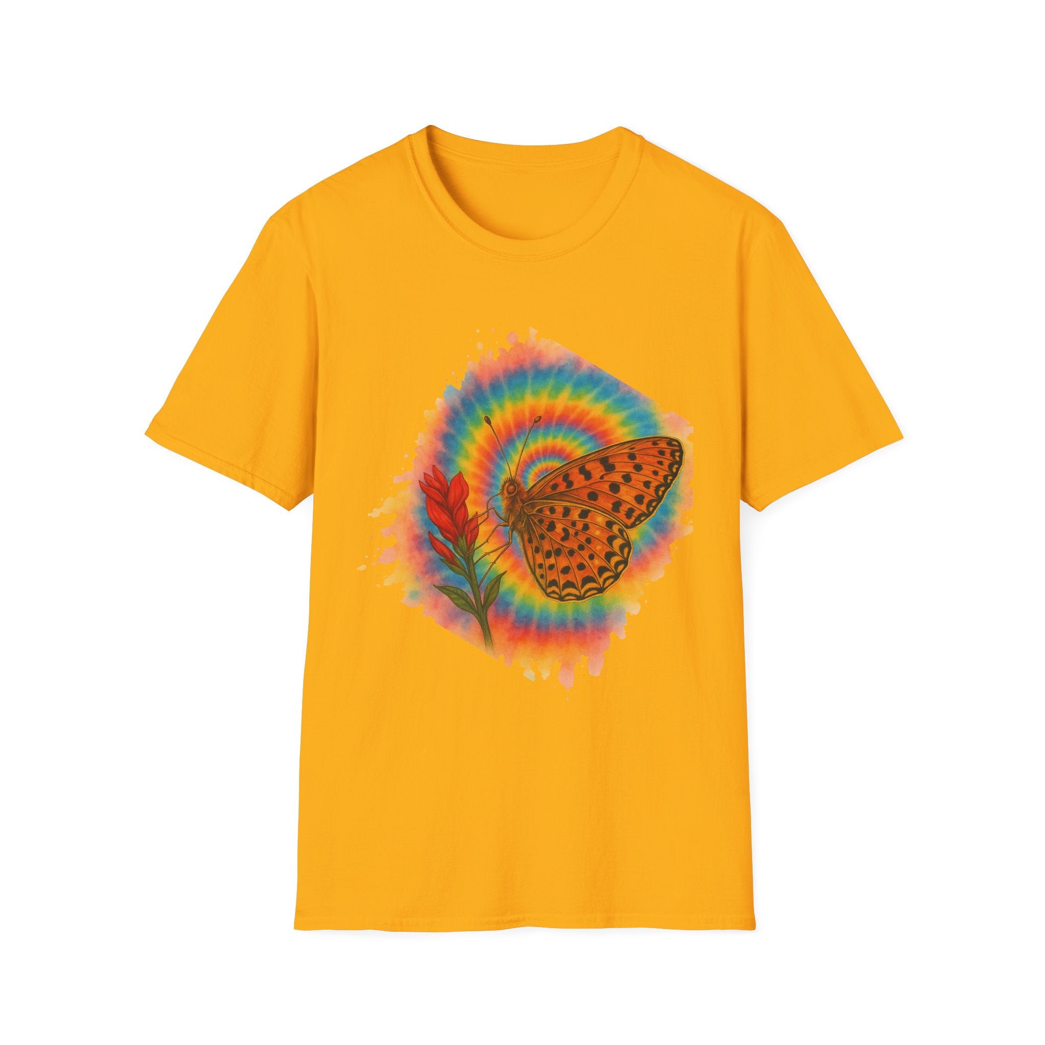 The Butterfly Effect:  Bohemian Butterfly T-Shirt, Vibrant Graphic Tee for Nature Lovers, Unisex Gift for Birthdays, Festivals, Boho Style Apparel