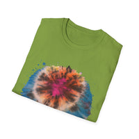 SAND DOLLAR DREAM: Ocean inspired Vibrant Tie-Dye Unisex T-Shirt, Boho Tee, Summer Shirt, Festival Wear, Unique Gift for Music Lovers