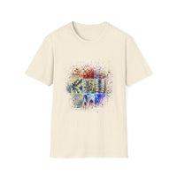 The Scramble 2:  Colorful Splash Unisex Softstyle T-Shirt, Casual Wear, Gift for Friends, Summer Fashion, Vibrant Art Tee
